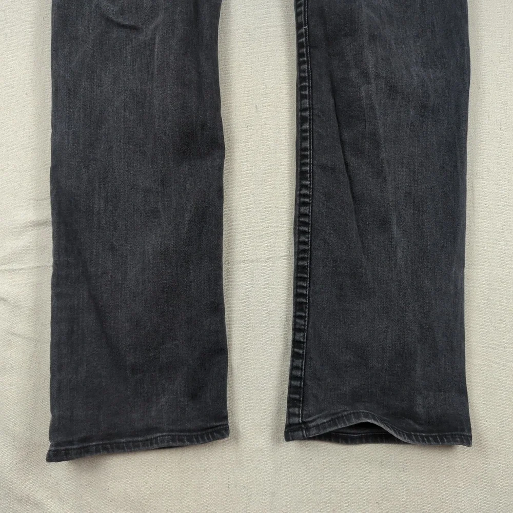 True Religion Jeans Mens 36x31 Black Ricky Relaxed Straight Flap Pocket